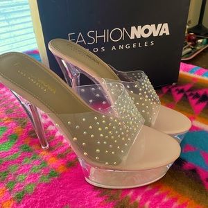 Fashion Nova Sexy Platform Mules